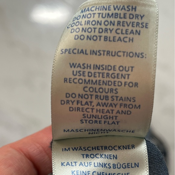 Boden V-neck gathered pullover dress in slate gray/blue color, size 8 - Picture 4 of 7